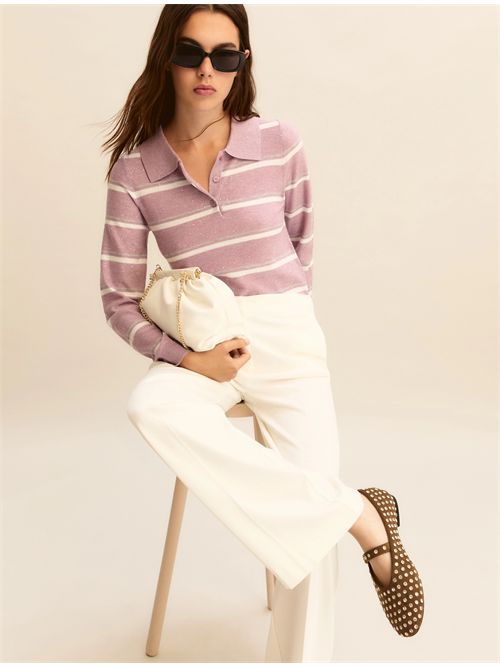 Pantalone ampio in jersey - BIANCO EMME MARELLA | EMMPALAC454/001